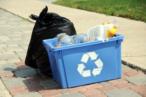 Recycling construction materials at a waste clearance facility